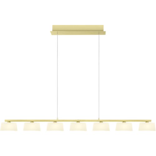 LIVIQUE, Pendellampe View Beige Aluminium/Eisen 117 cm - Farbe: champagner - LED - Lichtfarbe: Warmweiss - Pendellampe- LED Energiesparlampe