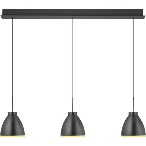 LIVIQUE, Pendellampe Henry Grau Aluminium/Eisen 110 cm - Farbe: anthrazit eloxiert - LED - Lichtfarbe: Warmweiss - Pendellampe- LED Energiesparlampe