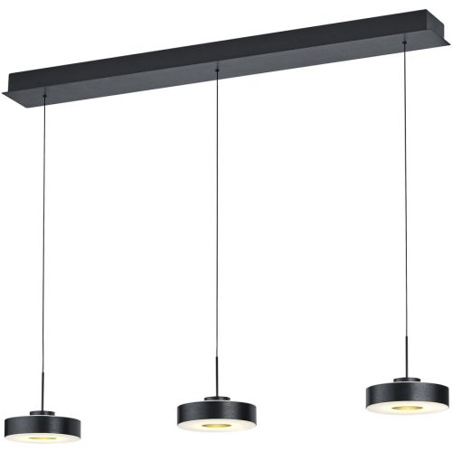 LIVIQUE, Pendellampe Spencer Grau Aluminium/Eisen 110 cm - Farbe: anthrazit eloxiert - LED - Lichtfarbe: Warmweiss - Pendellampe- LED Energiesparlampe