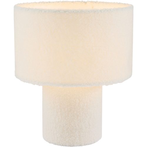 LIVIQUE, Tischlampe Shay Stoff/Metall weiss E27 - Tischlampe