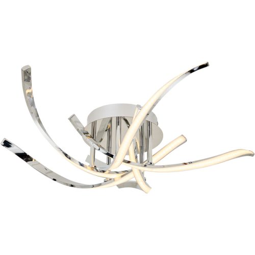 LIVIQUE, Deckenlampe Loa Kunststoff/Metall chrom 36W LED - LED - Deckenlampe- LED Energiesparlampe