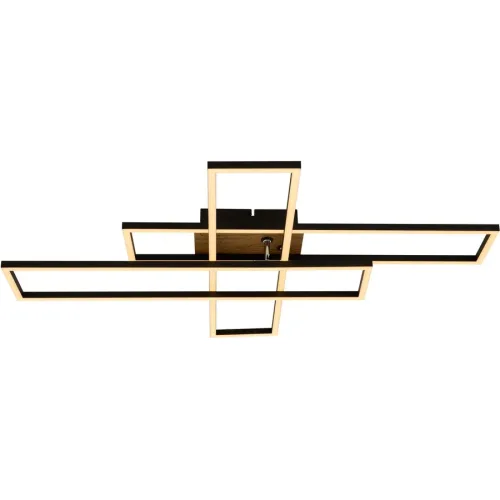LIVIQUE, Deckenlampe Jakobs MDF/Aluminium schwarz 38W LED - LED- LED Energiesparlampe