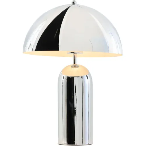 LIVIQUE, Tischlampe Campell Metall chrome glänzend Ø 28cm E27