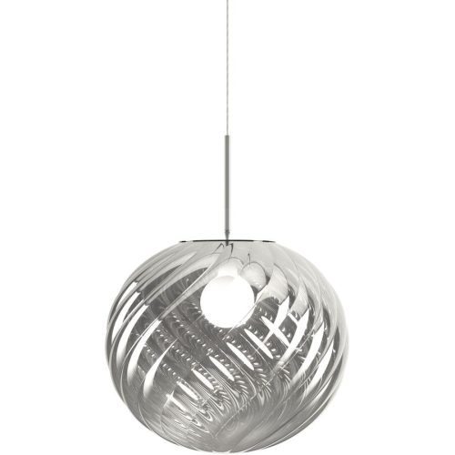 Tom Dixon, Tom Dixon Pendellampe Whirl Kunststoff silber 45cm - Material: Polycarbonat - Pendellampe