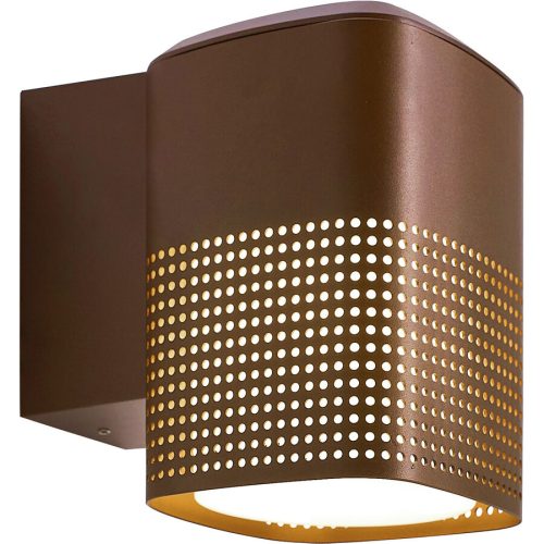 LIVIQUE, Wandlampe aussen Sidara Aluminium braun - Wandlampe aussen