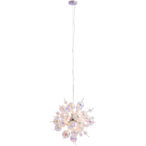 LIVIQUE, Pendellampe Explosion Edelstahl Metall B 65 H 65 cm - Farbe: chrom - Material: Metall/Glas - Pendellampe