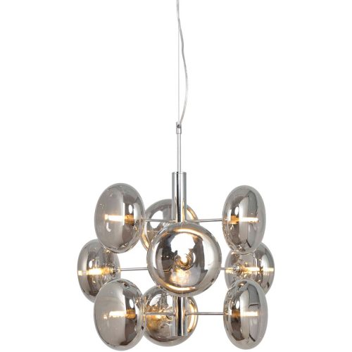 LIVIQUE, Pendellampe Explosion Grau Metall B 53 H 53 cm - Farbe: anthrazit - Material: Metall/Glas - Pendellampe