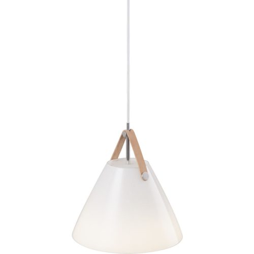 Nordlux, NORDLUX Pendellampe Strap Weiss Glas B 27 H 27 cm - Pendellampe
