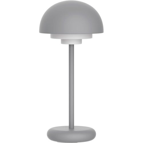 LIVIQUE, Tischlampe Smukke Grau Kunststoff B 14 cm H 30.5 cm - Material: Polycarbonat - Tischlampe
