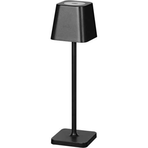 LIVIQUE, Tischlampe Smukke Schwarz Aluminium B 9 H 31 cm - Tischlampe