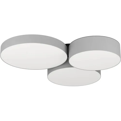LIVIQUE, Deckenlampe Barbano-Z Schwarz 2550 lm Dimmbar B 56.5 cm - Farbe: grau