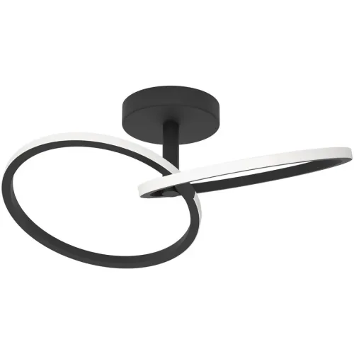 LIVIQUE, Deckenlampe Congiunti Schwarz 1500 lm B 28 cm