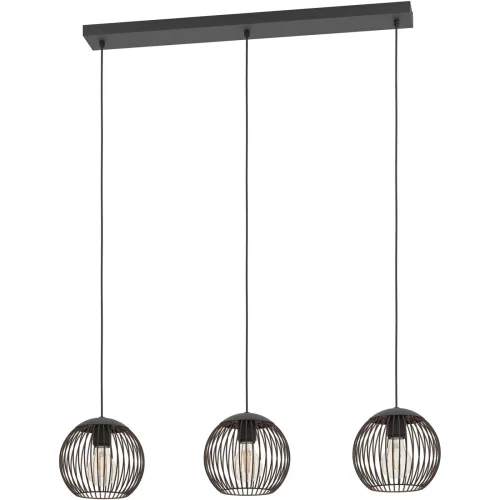 LIVIQUE, Pendellampe Almanzora Schwarz, kupfer B 20 cm