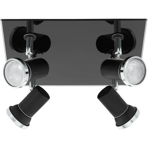 LIVIQUE, Spot Tamara 1 schwarz, chrom B 260 cm