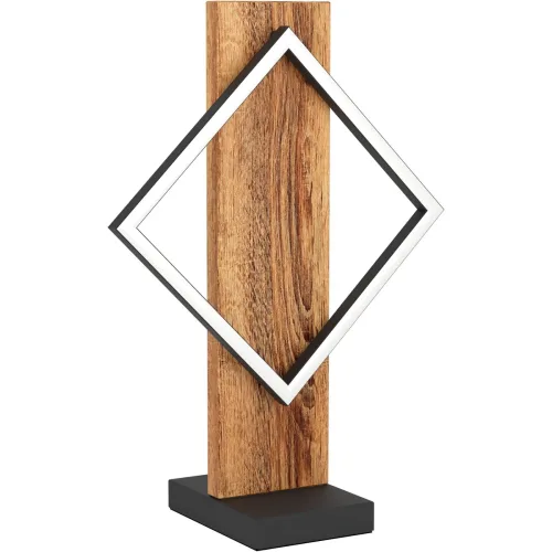 LIVIQUE, Tischlampe Boyal schwarz, braun rustikal H 425 cm