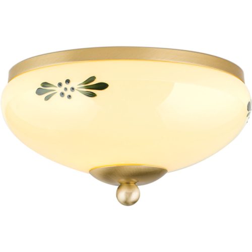 LIVIQUE, Deckenlampe Landhaus Stahl/Glas 21 cm 11 cm - Farbe: messing matt - Material: Glas/Stahl - Deckenlampe