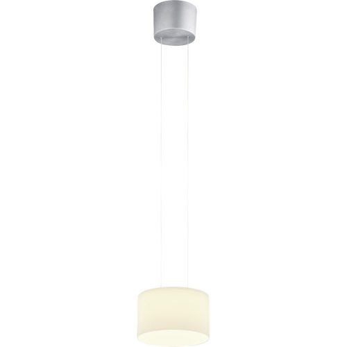 Bankamp, Designer-Pendellampe Bankamp Grand opal aluminium eloxiert 1-flammig dimmbar D 20 cm - Farbe: Silber/Weiss - LED - Lichtfarbe: Extra warmweiss -