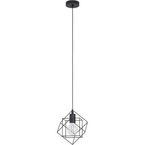 Eglo, Eglo Pendellampe Straiton Schwarz Stahl 20.5 cm 110 cm - Pendellampe