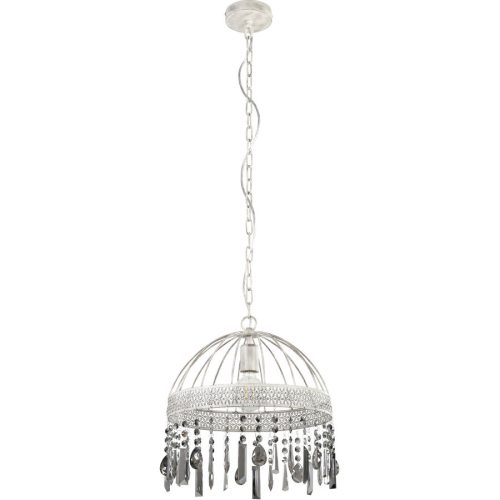 Eglo, Eglo Pendellampe Steeleville Braun/Weiss Stahl 41 cm 120 cm - Farbe: weiss/braun - Pendellampe