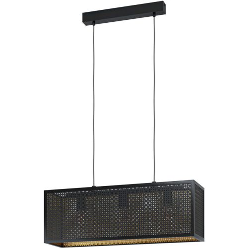 Eglo, Eglo Pendellampe Sallicano Gold/Schwarz Stahl 20 cm 110 cm - Farbe: schwarz-gold - Pendellampe