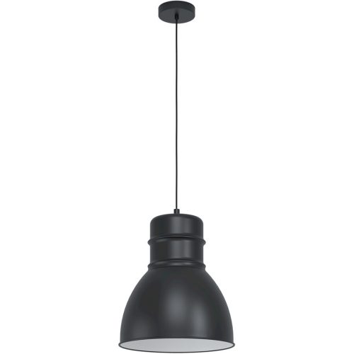 Eglo, Eglo Pendellampe Ebury Schwarz/Weiss Stahl 38 cm 110 cm - Pendellampe