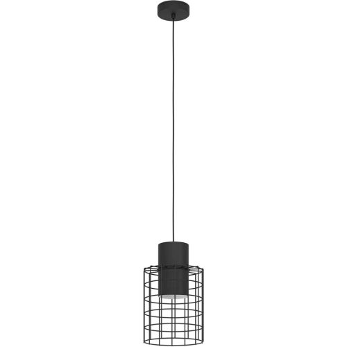 Eglo, Eglo Pendellampe Milligan Schwarz/Weiss Stahl 20 cm 110 cm - Pendellampe