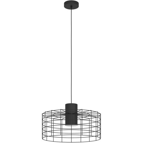Eglo, Eglo Pendellampe Milligan Schwarz/Weiss Stahl 48 cm 110 cm - Pendellampe