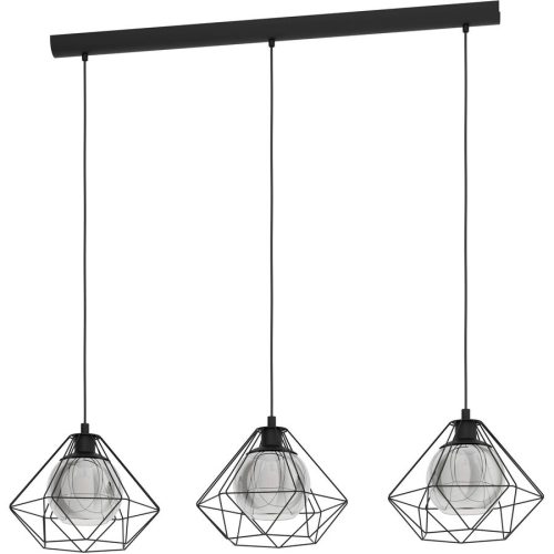 Eglo, Eglo Pendellampe Vernham Schwarz Stahl 32.5 cm 110 cm - Pendellampe