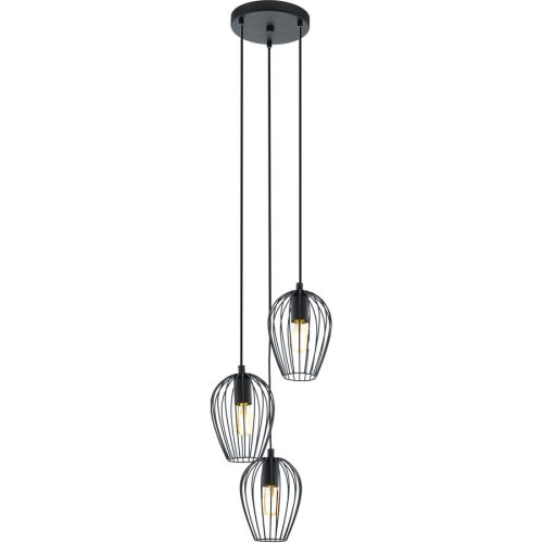Eglo, Eglo Pendellampe Newtown Schwarz Stahl 38 cm 130 cm - Pendellampe