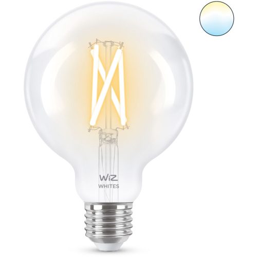 WIZ, Leuchtmittel WiZ Glas E27 7 W - Farbe: Transparent - LED - Lichtfarbe: Extra warmweiss - Helles Neutralweiss - Leuchtmittel- LED Leuchtmittel