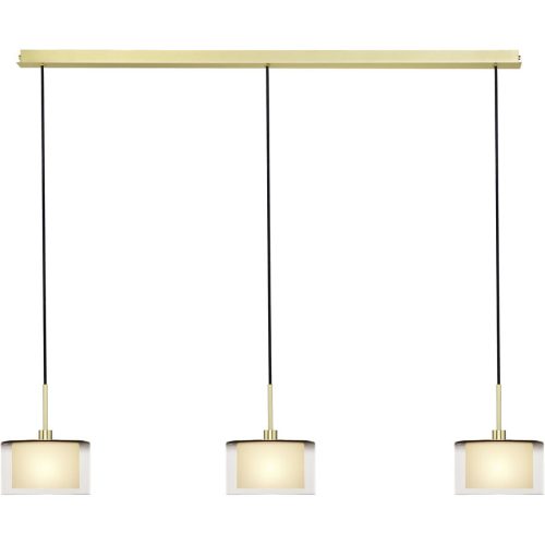Bankamp, Designer-Pendellampe Bankamp Karl75 E14 Messing matt 3-flammig - Material: Messing/Glas - Designer-Pendellampe