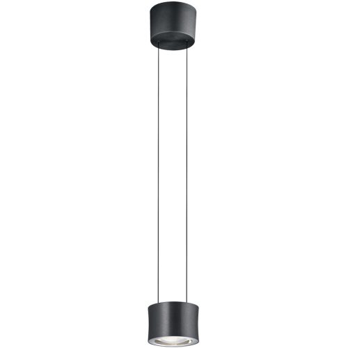 Bankamp, Designer-Pendellampe Bankamp Impulse anthrazit 1-flammig vertical flex - Farbe: anthrazit eloxiert - LED - Lichtfarbe: Extra warmweiss - Material: