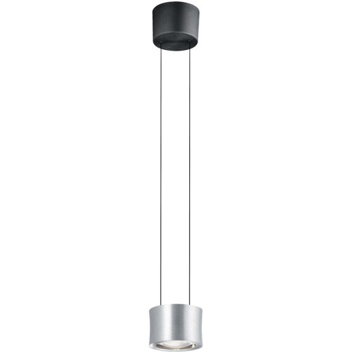 Bankamp, Designer-Pendellampe Bankamp Impulse nickel matt 1-flammig vertical flex - Farbe: Nickel matt mit Chrom abgesetzt - LED - Lichtfarbe: Extra warmweiss