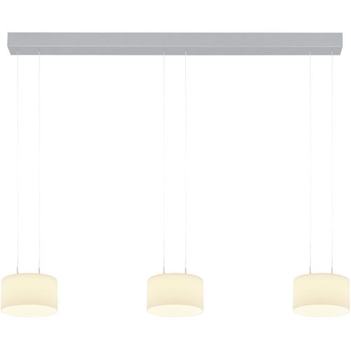 Bankamp, Designer-Pendellampe Bankamp Grand opal aluminium eloxiert 3-flammig - LED - Lichtfarbe: Extra warmweiss - Material: Aluminium/Glas -