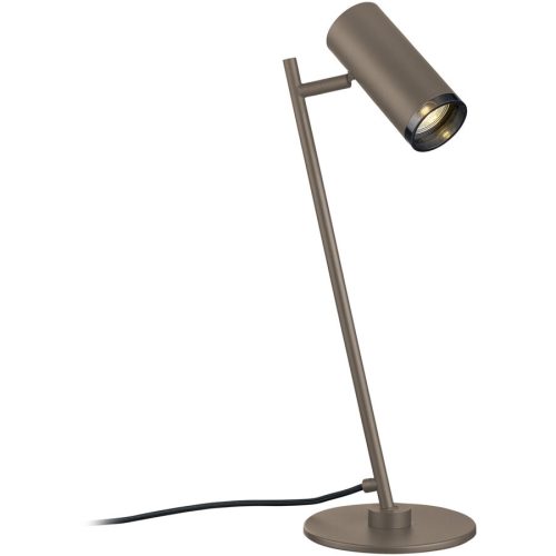 LIVIQUE, Tischlampe Adina Grau/Beige Metall 50 cm - Farbe: taupe - Tischlampe