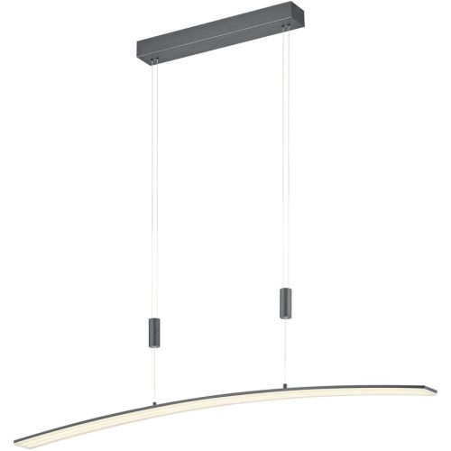 LIVIQUE, Pendellampe Feliciano Grau Metall 100 cm 150 cm - Farbe: anthrazit - LED - Lichtfarbe: Extra warmweiss - Pendellampe- LED Energiesparlampe