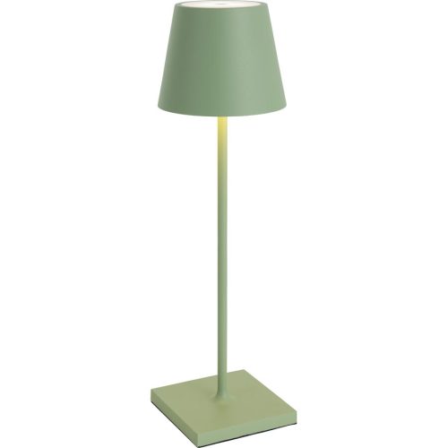 LIVIQUE, Tischlampe Aline Grün Aluminium 11 cm 38 cm - Farbe: Hellolivgrün - LED - Lichtfarbe: Extra warmweiss - Tischlampe- LED Energiesparlampe