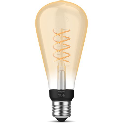 Philips Hue, Philips Hue White E27 Filament ST72 550lm LED-Lampe – LED/Leuchtmittel/Glühbirne