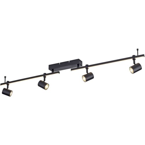 LIVIQUE, Deckenlampe Barik Schwarz Aluminium B 6 H 17 cm - LED - Lichtfarbe: Warmweiss - Deckenlampe- LED Energiesparlampe