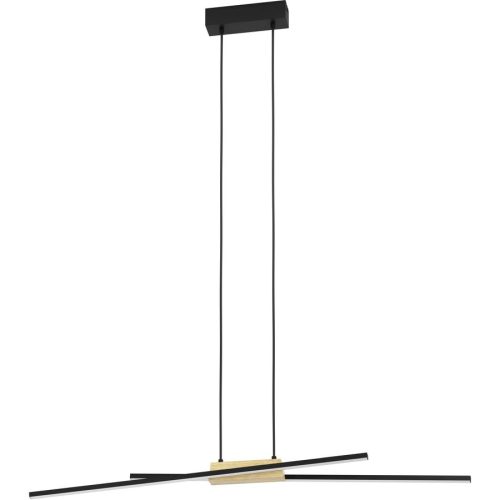 Eglo, Eglo Pendellampe Panagria Braun/Schwarz Aluminium/Holz/Stahl 7.5 cm 110 cm - LED - Lichtfarbe: Warmweiss - Material: Aluminium/Stahl/Holzwerkstoff -