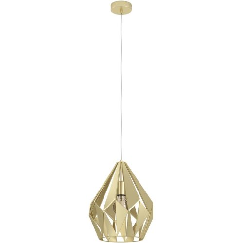 Eglo, Eglo Pendellampe Carlton Gold Stahl 31 cm 110 cm - Farbe: goldfarben - Pendellampe