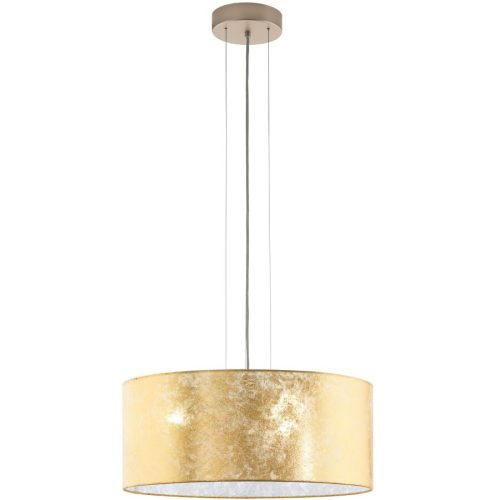 Eglo, Eglo Pendellampe Viserbella Beige Stahl 53 cm 110 cm - Farbe: champagner - Pendellampe