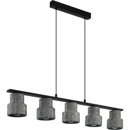 Eglo, Eglo Pendellampe Hilcott Schwarz Stahl 14.5 cm 110 cm - Pendellampe