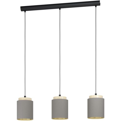 Eglo, Eglo Pendellampe Albariza Braun/Schwarz Stahl/Holz 16 cm 110 cm - Material: Holz/Stahl - Pendellampe