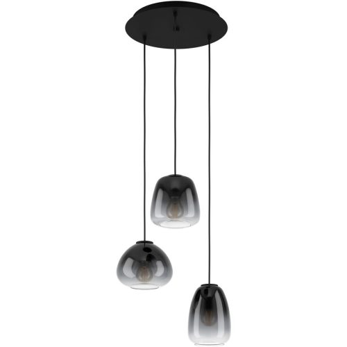 Eglo, Eglo Pendellampe Aguilares Schwarz Stahl 43 cm 110 cm - Pendellampe
