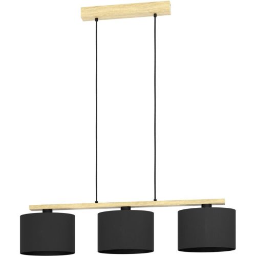 Eglo, Eglo Pendellampe Castralvo Braun Stahl/Holz 17.5 cm 110 cm - Material: Holz/Stahl - Pendellampe