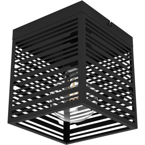 Eglo, Eglo Deckenlampe Piedritas Schwarz Stahl 18 cm 20.5 cm - Deckenlampe