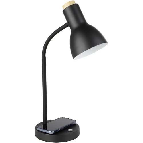 Eglo, Eglo Tischlampe Veradal-Qi Braun/Schwarz Stahl/Holz 16 cm 45 cm - LED - Lichtfarbe: Warmweiss - Material: Holz/Stahl - Tischlampe- LED