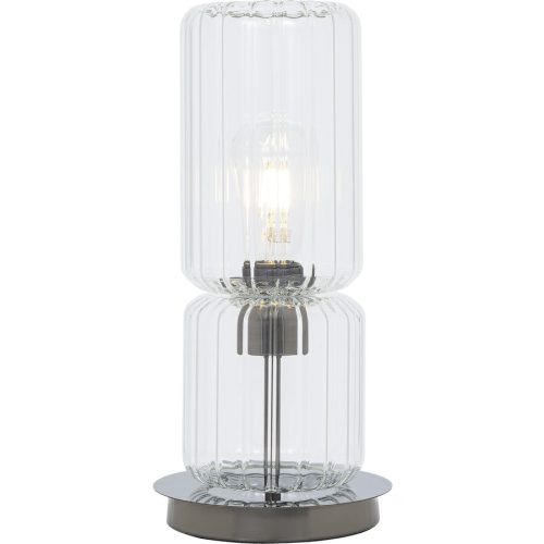 LIVIQUE, Tischlampe Harmon Schwarz Glas/Metall 13.2 cm 36 cm - Farbe: anthrazit - Material: Metall/Glas - Tischlampe
