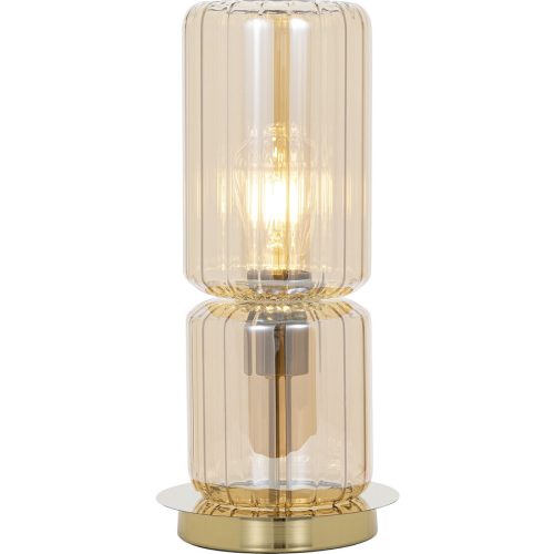 LIVIQUE, Tischlampe Harmon Gold Glas/Metall 13.2 cm 36 cm - Material: Metall/Glas - Tischlampe